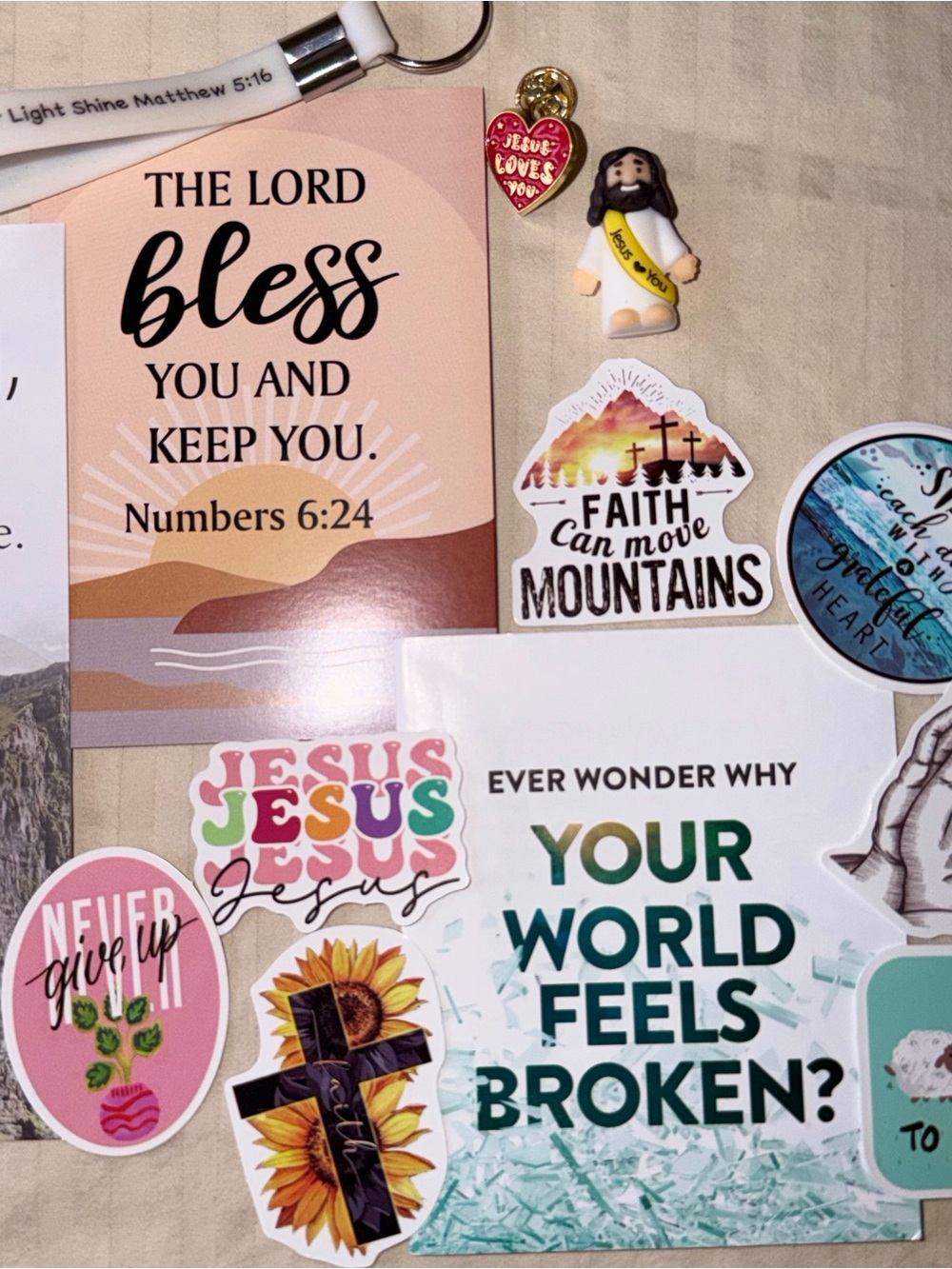 Christian Gift Goody Bags, EnamelPins, Stickers, Keychains Etc - Picture 13 of 15
